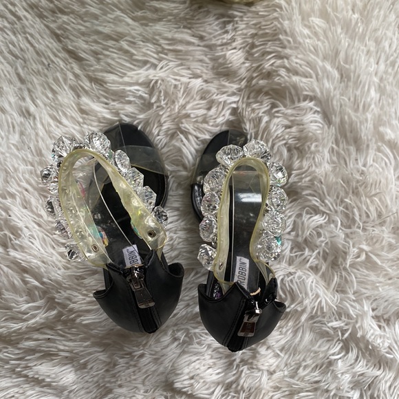 Suzzy Black jewel heels sandals, Size 5.5 - Picture 10 of 12